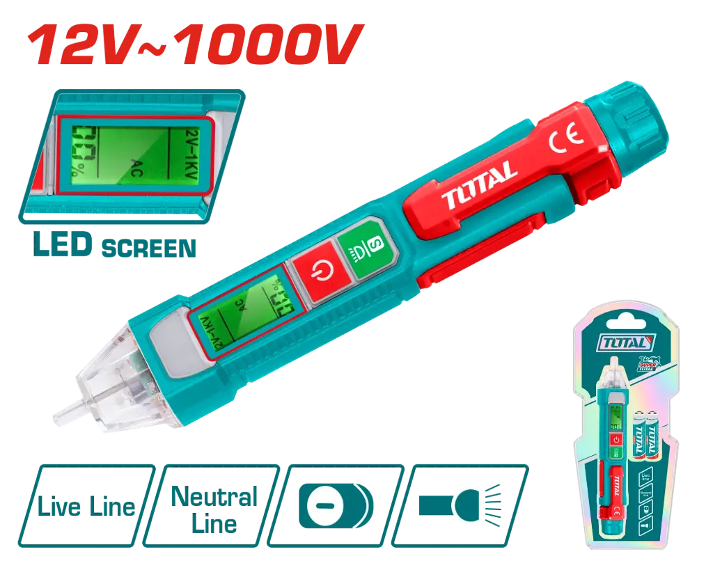 Buscapolo digital 12V-1000V LED THT210003 XBP001210 TOTAL