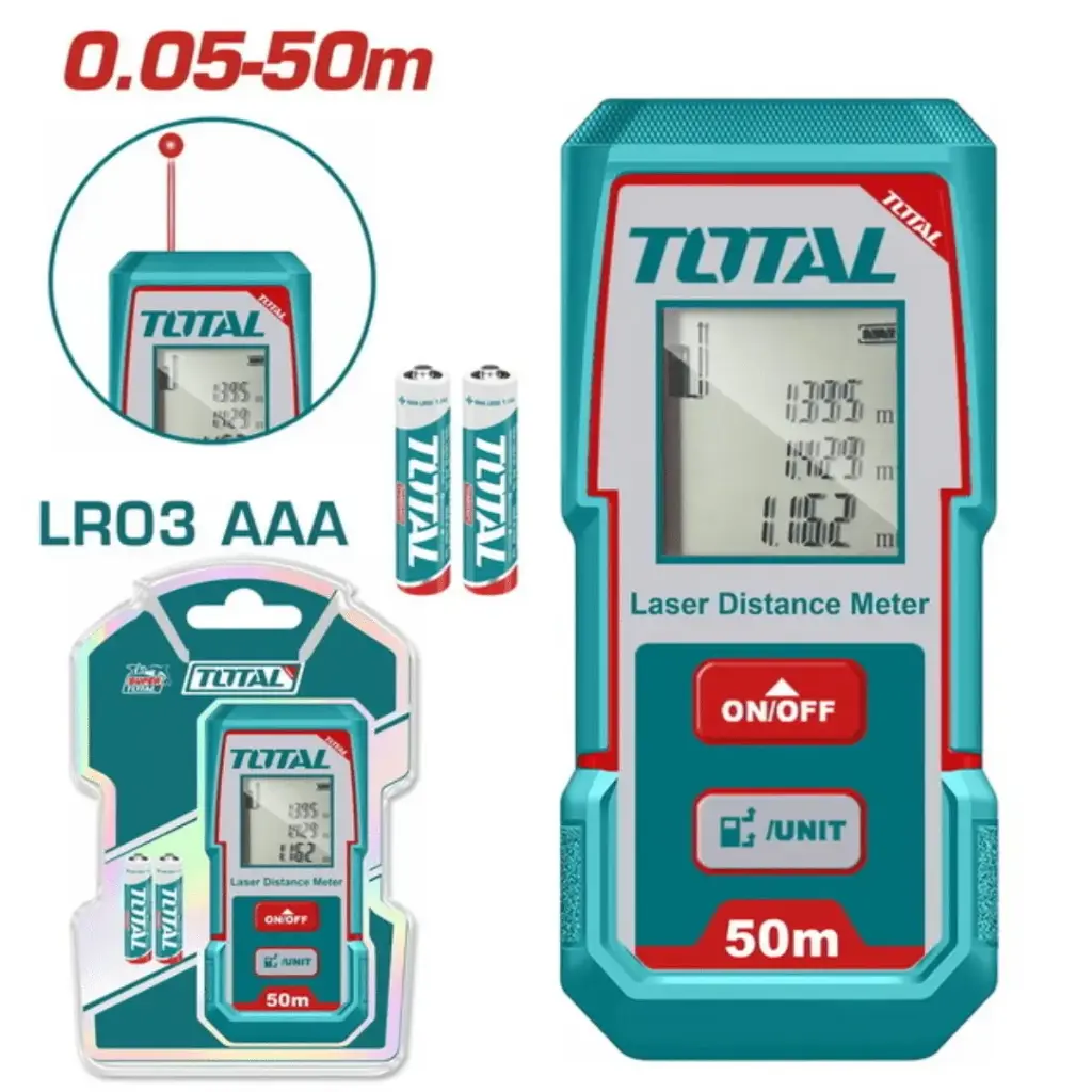 Medidor distancia láser 50mts TMT55016 XML005000 TOTAL