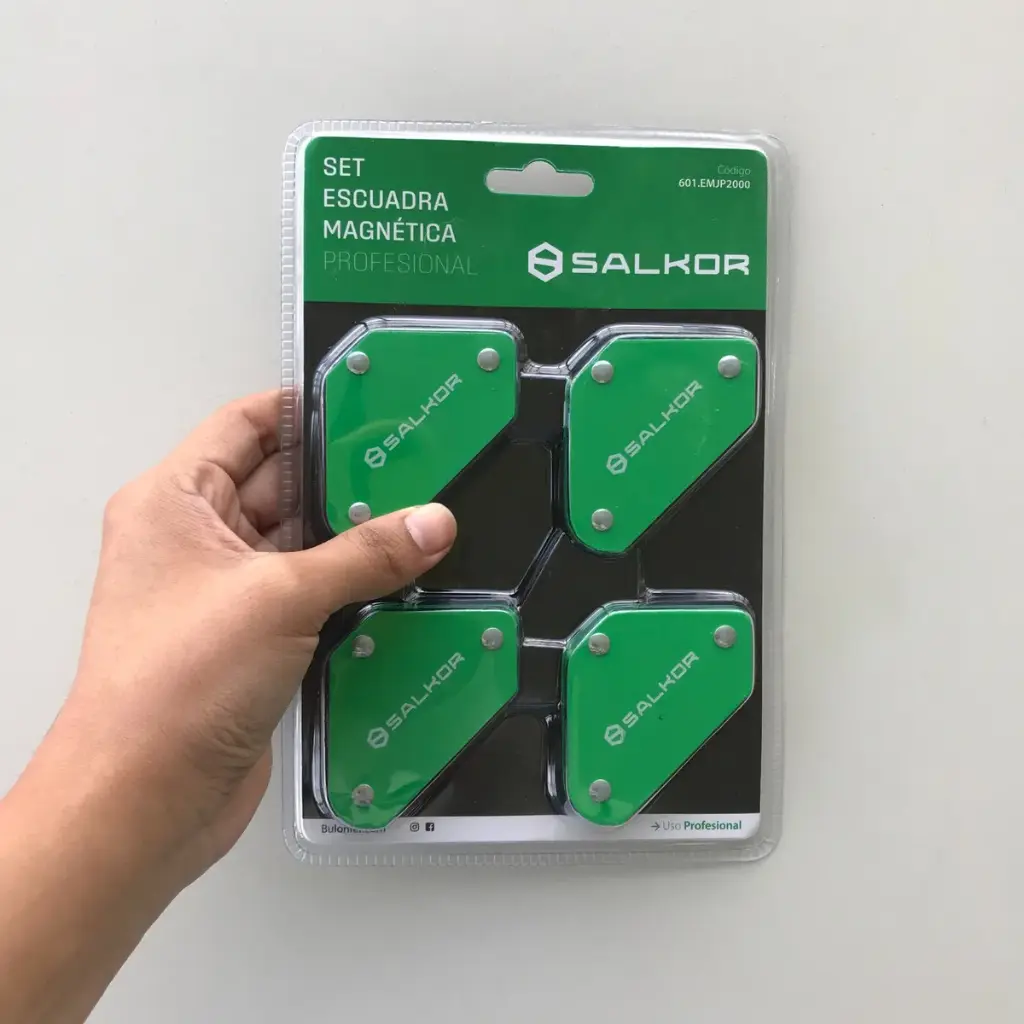 Set escuadras magnéticas 2" x4 unidades EMJP2000 SALKOR