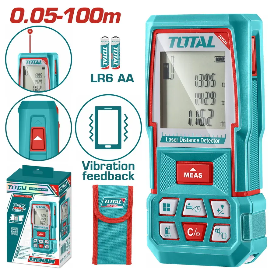 Medidor distancia láser 100mts INDUSTRIAL TMT51036 XML010000  TOTAL