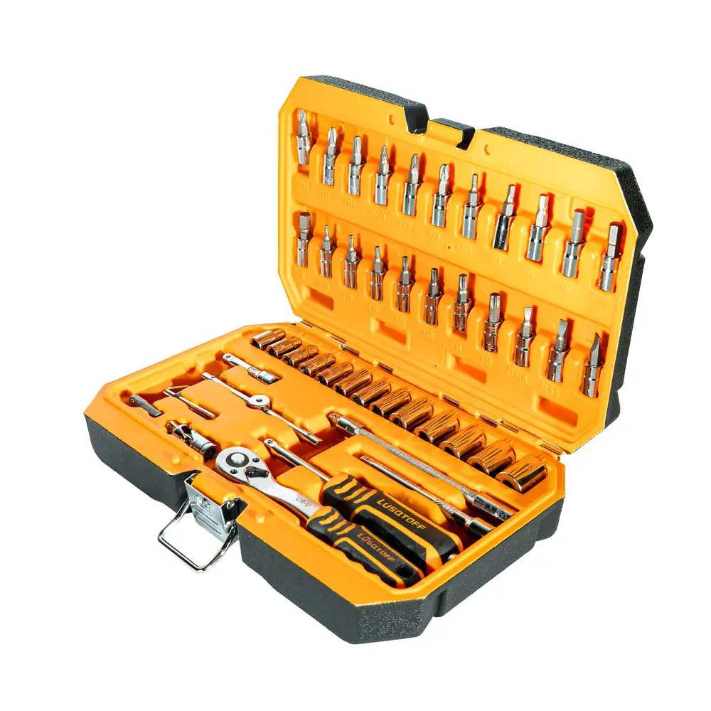 Juego de bocallaves y accesorios 1/4" 46 piezas maletín L5700 LUSQTOFF