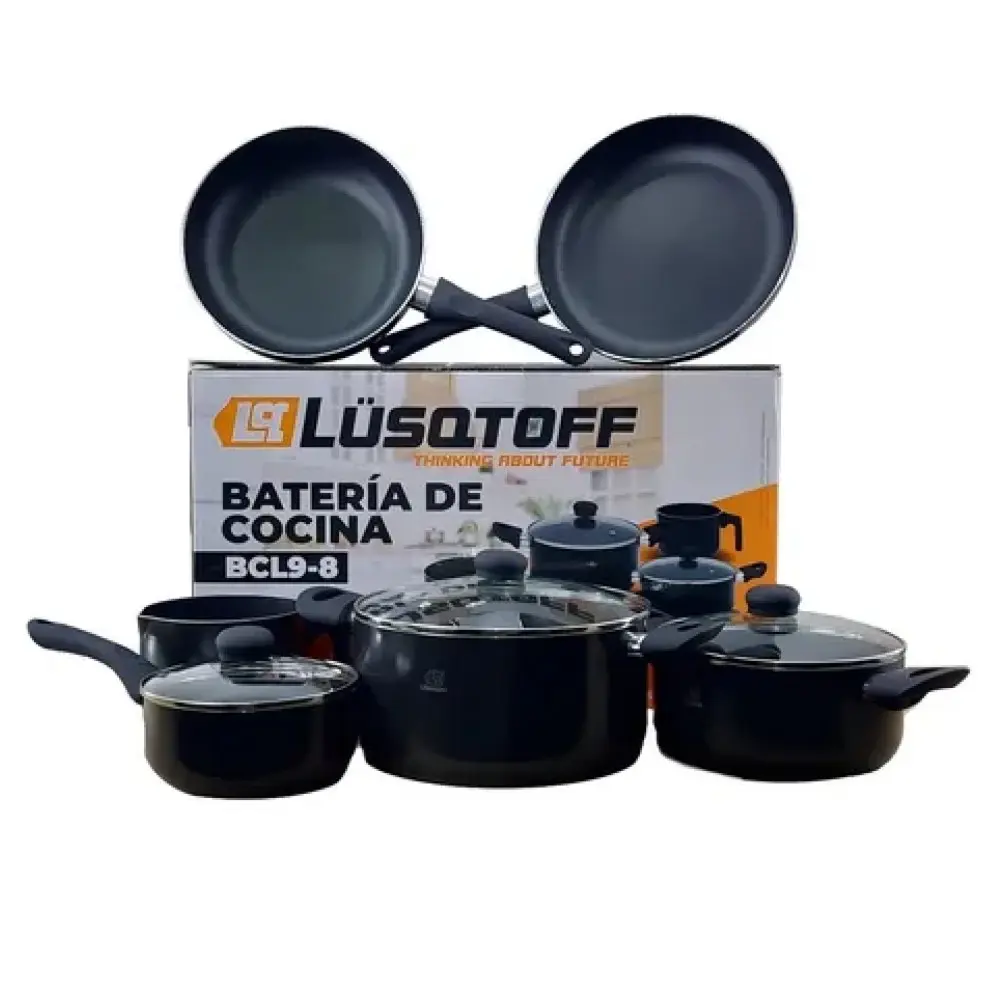 Batería de cocina 9pcs aluminio antiadherente BCL9-8 LUSQTOFF