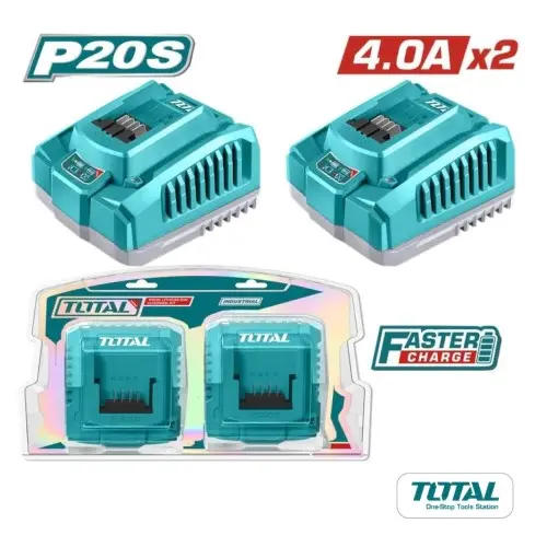 Set x 2 Cargadores de batería  20V   4,0A/h TOSLI250388-4 V2VICA422  TOTAL