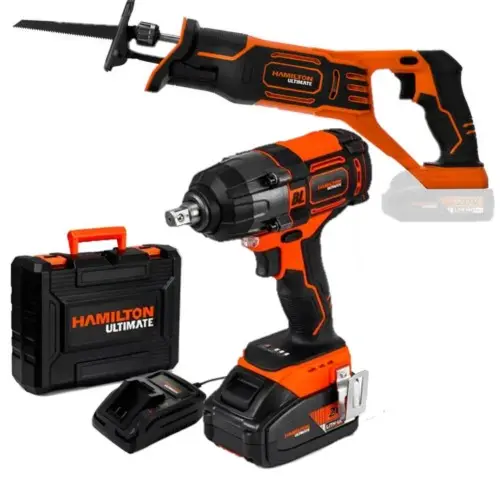 Combo Sierra Sable 20v 50mm ULT116 + Llave de impacto enc 1/2'' 20V 515nm + maletín + 1 batería 4.0A BRUSHLESS BLT113 HAMILTON