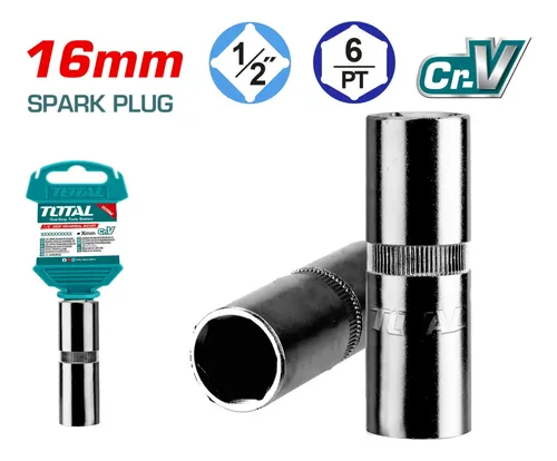 Bocallave hexagonal ENC 1/2" 16mm saca bujias INDUSTRIAL THSPS12166 XBHIB2160 TOTAL
