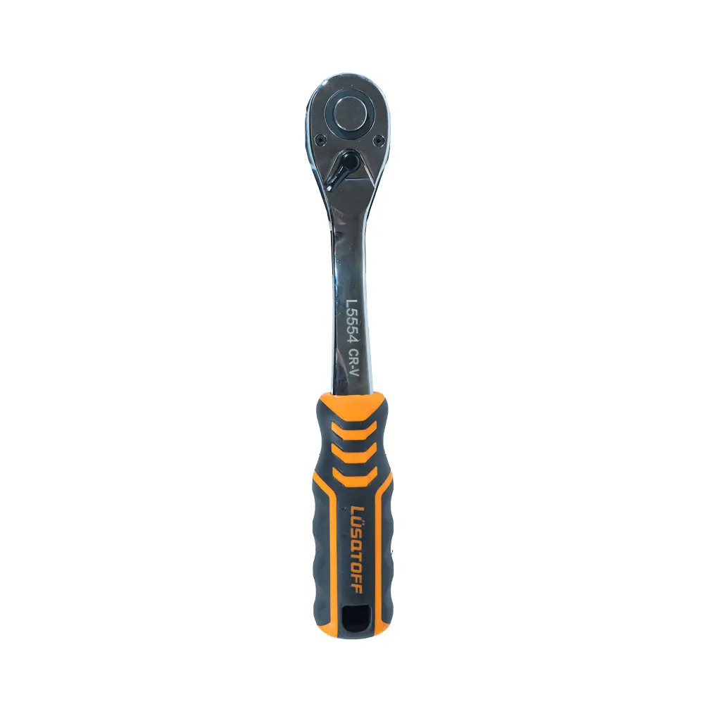 Llave crique enc 1/2" 260mmL mango engomado 72 dientes L5554 LUSQTOFF