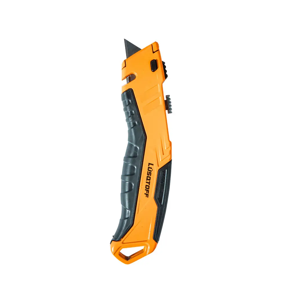 Cutter retractil trapezoidal 18mm cuchilla SK5 profesional L7458 LUSQTOFF