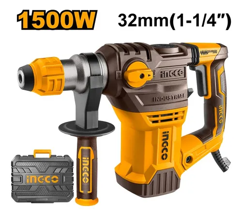 Rotomartillo 1500W 5,5J SDS Plus + maletín y accesorios RH150028-4 INGCO