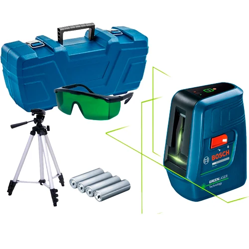 Nivel laser 20M 2 líneas verdes con maletín tripode y lentes NIVELOX GLL3XG 0601065FG1 BOSCH