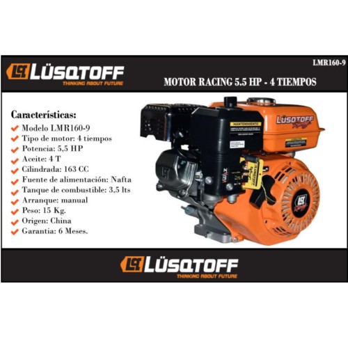 Motor explos   5,5HP H 4T 163cc AM 3600rpm naftero RACING LMR160-9 LUSQTOFF