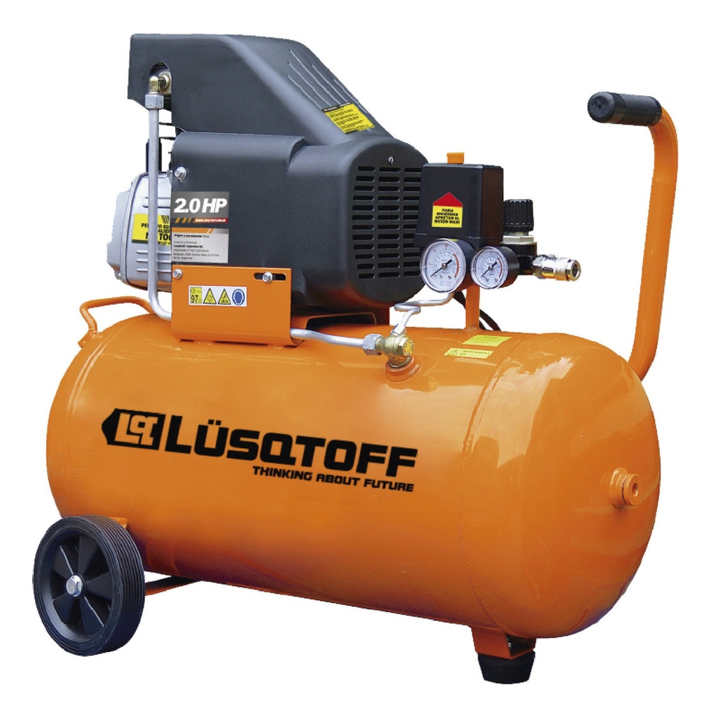 Compresor de aire 25 litros 2.0 HP c-acople rápido LC-2025 LUSQTOFF