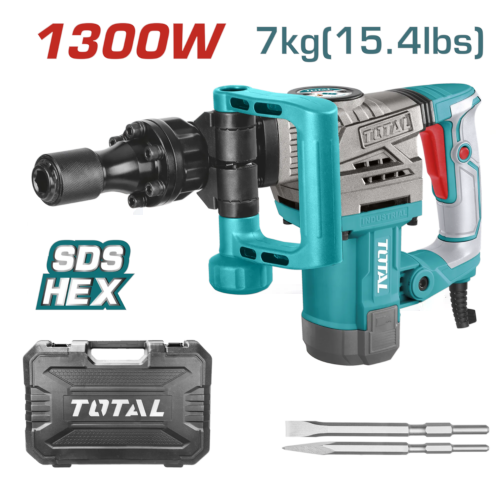 Martillo demoledor 1300W 20J 3800gpm TH213006 TH2130016-4 VMDI1301M TOTAL