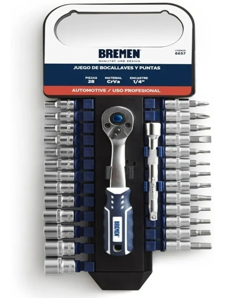 Juego de bocallaves    1/4" 28p M 4/14mm 6657 BREMEN
