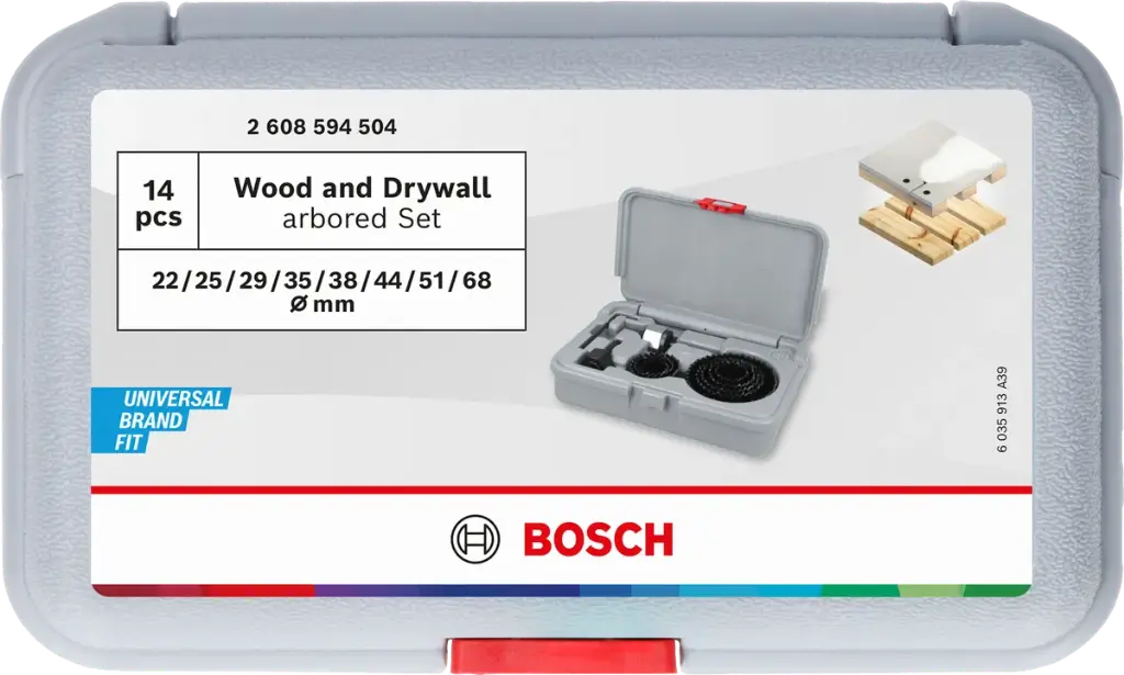 Set sierras copa madera/yeso  22 a 68mmD 13piezas BOS81125 2608594504 BOSCH