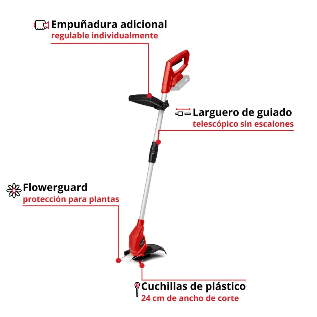 Bordeadora inalambrica 18V 240mmD + 20 cuchillas SOLO 3411123 GC-CT 18/24 LI Solo EINHELL