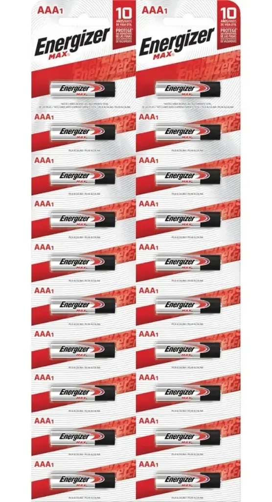 Pila "AAA" PRECIO UNITARIO 1,5V d10,5xH44 Alcalina Max E92 ENERGIZER x1