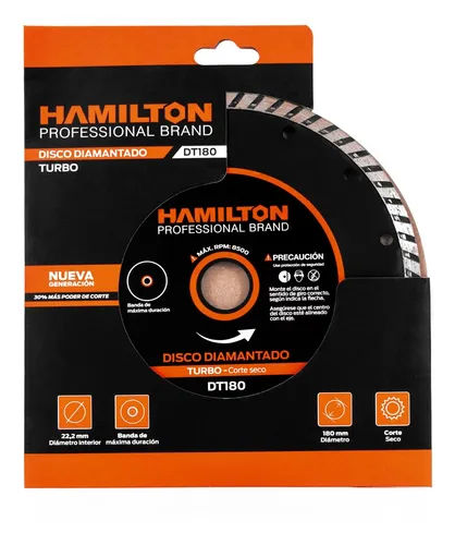 [XY9H] Disco diama D180  d22 turbo HAMILTON DT180 DT180 nº
