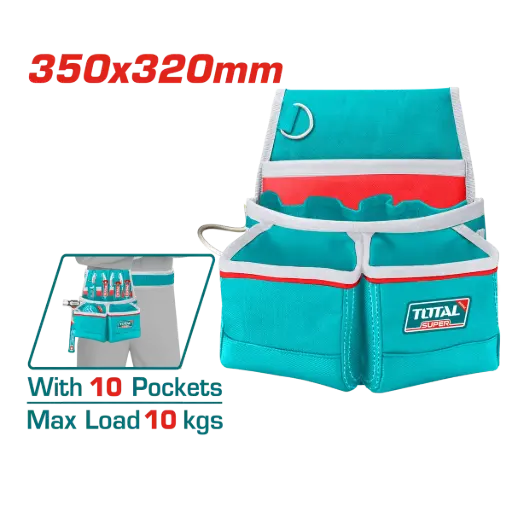 [B3KT] Portaherramientas clavera doble 10 bolsillos THT16P10125 XPH020310 TOTAL