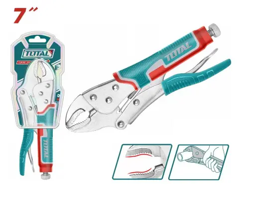 [LXJ4] Pinza de presion  175mmL (7") mordaza curva CrV THT190703 XAP001750 TOTAL