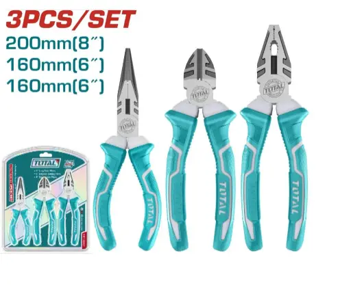 [UZ2Z] Juego 3 piezas Pinza universal-alicate-pinza punta THT1K0301 XPK000310 TOTAL