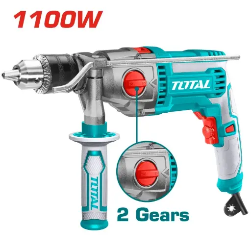 [HMW8] Taladro-percutor 16mmD 1100W TG211166-4 VTAI1100M TOTAL