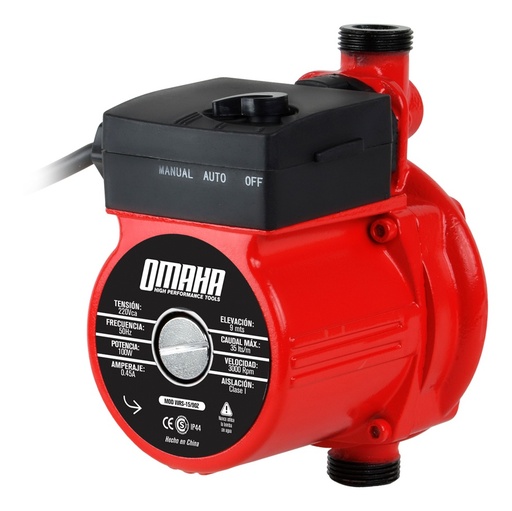 [FU9M] Bomba presurizar  100W 220V 1380l/min OMAHA Bomba presurizadora WRS-15/90Z nº