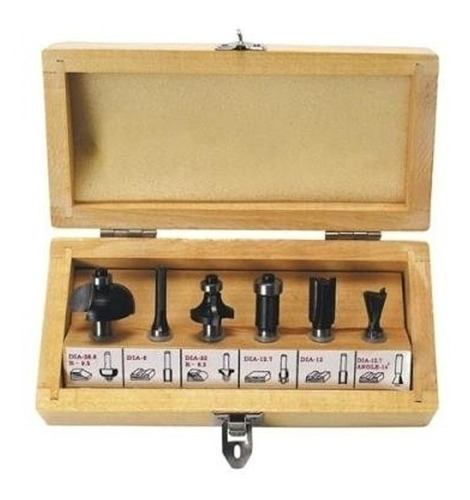 [UKP0] Set Fresas   6p Juego Widia p-Router JFL6-8 LUSQTOFF