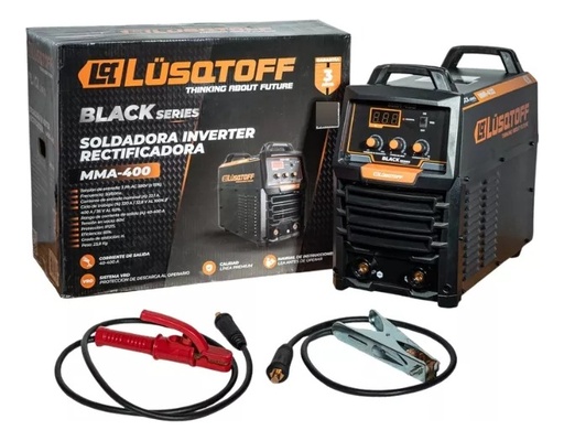 [PVT7] Soldadora Inverter Rectificadora   400A @60% 80V vacío 380V BLACK SERIES MMA-400 LUSQTOFF