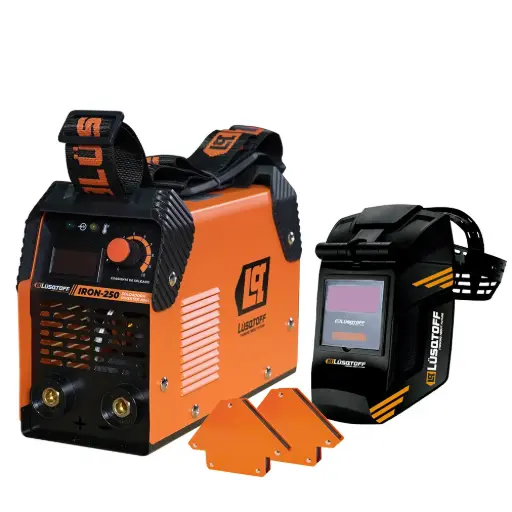 [R6WT] Soldadora Inverter   180A 220V @40% + máscara fotosensible + 2 escuadras MEGAIRON-250 LUSQTOFF
