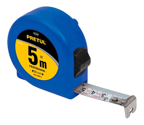 [D3GR] Metro en cinta   5M  ABS vs colores c-freno 21608 PRETUL By TRUPER