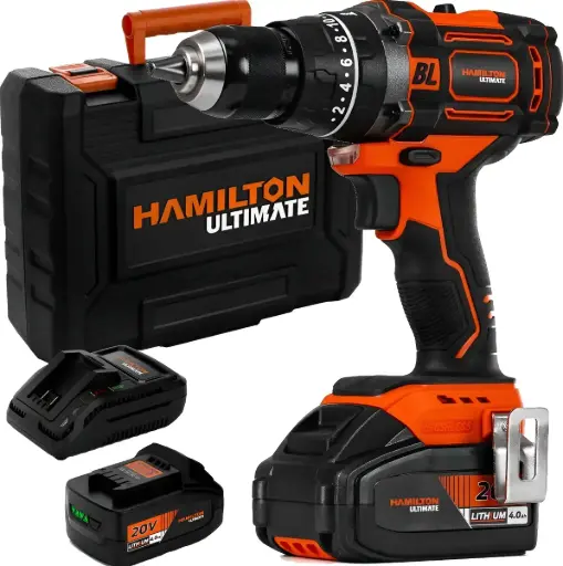 [BLT111] Taladro-percutor a bat  13mmD 55nm + maletín + 1 batería 4.0A BRUSHLESS 20V BLT111 HAMILTON
