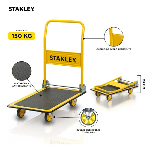 [7MZS] Carro plataforma 4 ruedas 150kG SXWTD-PC527 STANLEY