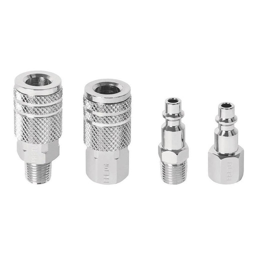 [KACL4-9] KIT Acople rápido LUSQTOFF rosca HEMBRA + MACHO 1/4" + 1 Espiga rosca HEMBRA + 1 Espiga rosca MACHO