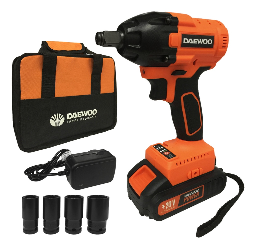 [DAIW02] Llave de impacto 1/2" 300Nm 20V + Batería + Cargador + Bolso BRUSHLESS DAIW02 DAEWOO
