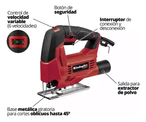 [4FU6] Sierra caladora 220V  400W 3000rpm TC-JS 60/1 4321135 EINHELL
