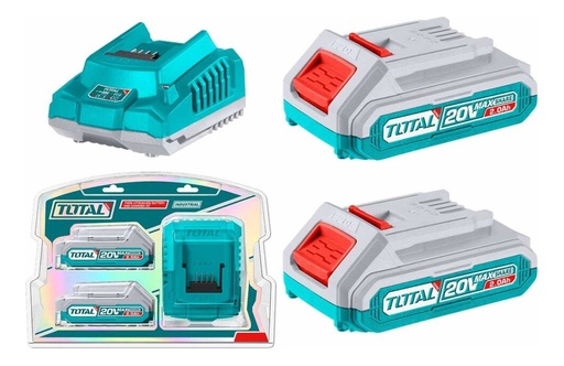[TFBCPK2212-4] Starter Kit 2 Baterías y Cargador 2.0 Ah INDUSTRIAL TFBCPK2212-4 V2VIKB201 TOTAL