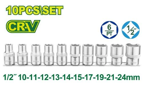 [DMSESB210] Set de Bocallaves 1/2" 10-24mm 10 Pcs DYLLU DTST2410 DMSESB210