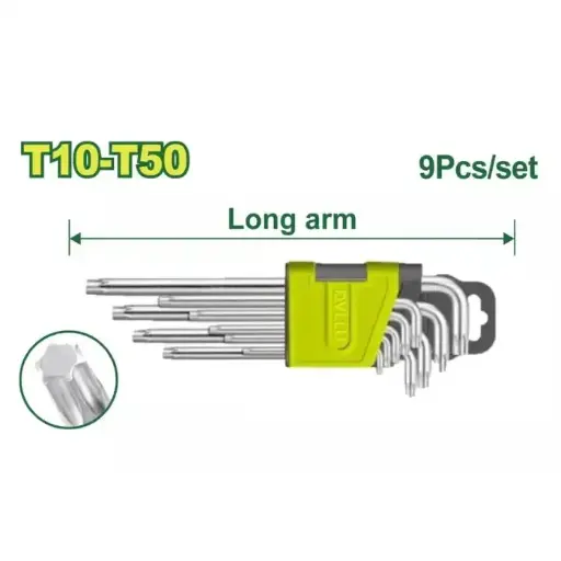 [DMLLS09T0] Set llaves torx T10 a T50 9 piezas largas DTHK3291 DMLLS09T0 DYLLU