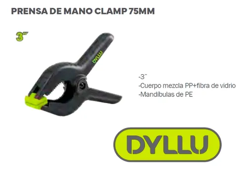 [DMSUPM150] Prensa de mano Clamp 75mm 3" DTCP5373 DMSUPM150 DYLLU