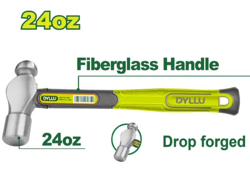 [DMMMMB680] Martillo de bola 680gr 24oz mango fibra de vidrio DTHM5324 DMMMMB680 DYLLU