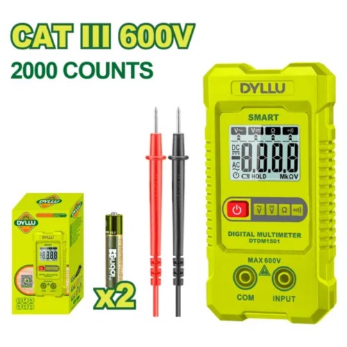 [DMMEMT060] Multimetro Tester Digital 600v (2000 cuentas) DTDM1501 DMMEMT060 DYLLU