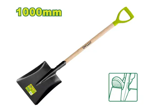 [DMPJPCU10] Pala punta cuadrada cabo madera 1000mm DTSE1317 DMPJPCU10 DYLLU