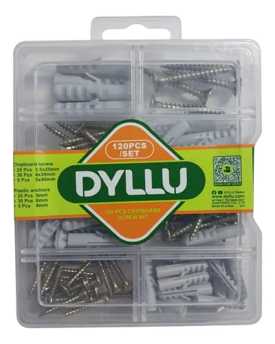 [DCSCTT120] Set de Tornillos y Tarugos 120 Pcs DTXT3B01 DCSCTT120 DYLLU