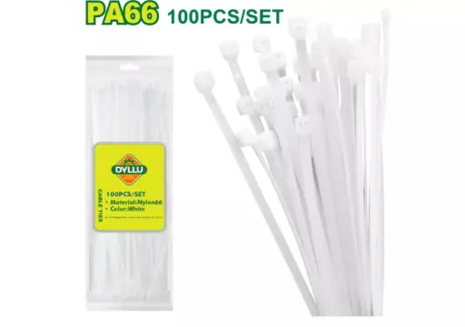 [DCCPPB150] Set de 100 precintos blancos 150mm DTTE315025 DCCPPB150 DYLLU