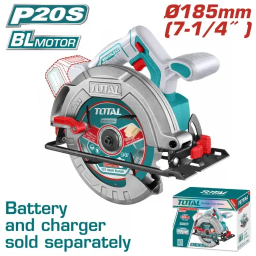 [TSLI1851] Sierra Circular Inalámbrica 185mm 4800rpm 20v SOLA TSLI1851 V2VISI020 TOTAL
