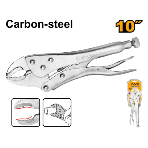 [HCJLW0210] Pinza de presion 250mmL mordaza curva HCJLW0210 INGCO