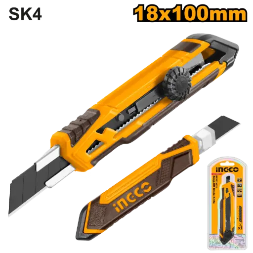 [HKNS16618] Cutter plástico reforzado 18mm c-rueda freno seguridad HKNS16618 INGCO