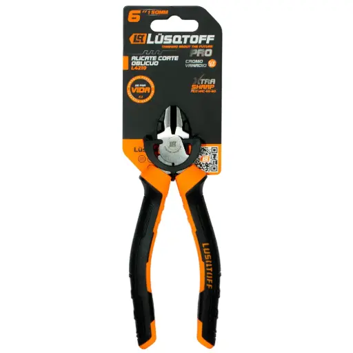 [L4210] Alicate corte oblicuo 6" (150MM) Profesional L4210 LUSQTOFF