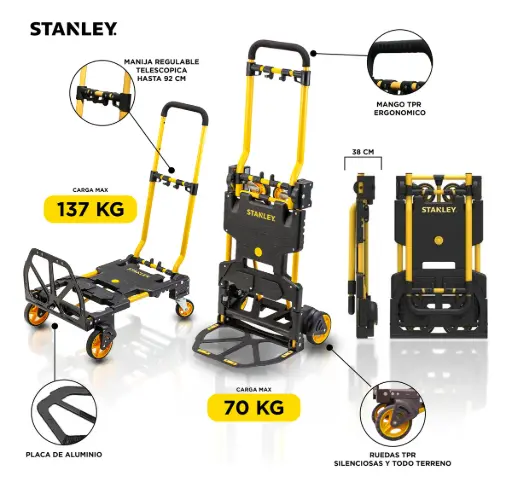 [7MN0] Carro plegable 2 en 1 137kG SXWTD-FT585 STANLEY