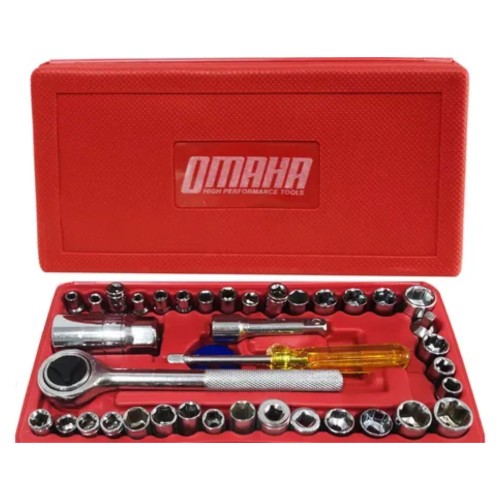 [JBK-40] Set kit bocallaves 1/4" 40 piezas JBK-40 OMAHA